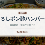 おろしポン酢ハンバーグ（肉料理）の賞味期限と正しい保存方法