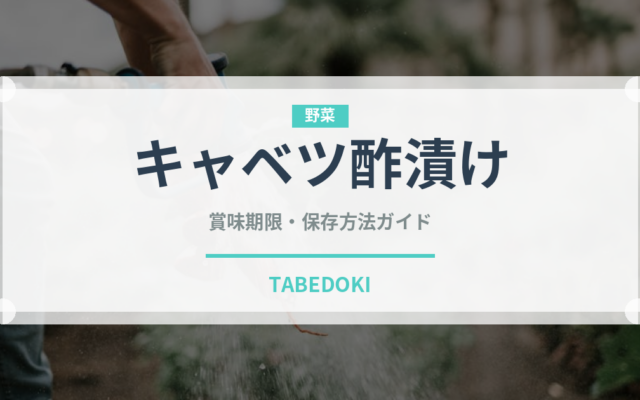 キャベツ酢漬け（ヨーロッパ料理）の賞味期限と正しい保存方法