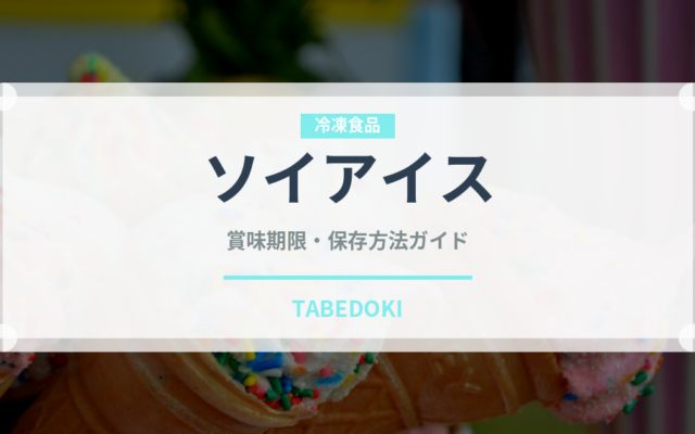 ソイアイス（特殊食品）の賞味期限と正しい保存方法