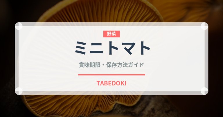 ミニトマト（野菜）の賞味期限と正しい保存方法｜鮮度を保つコツ