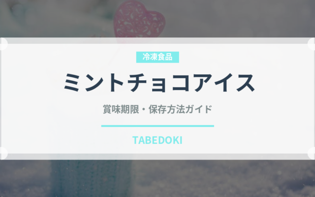 ミントチョコアイス（アイス）の賞味期限と正しい保存方法｜長持ちさせるコツ