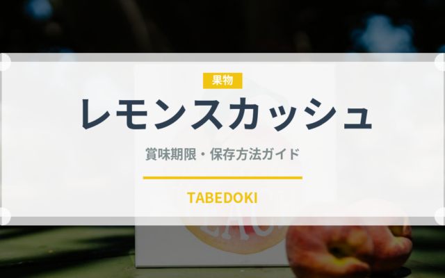 レモンスカッシュ（ジュース・飲料）の賞味期限と正しい保存方法