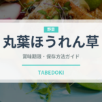 丸葉ほうれん草（葉物野菜）の賞味期限と正しい保存方法