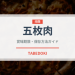 五枚肉（韓国料理）の賞味期限と正しい保存方法