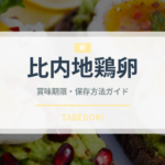 比内地鶏卵の賞味期限と正しい保存方法｜鮮度を保つコツと安全な調理ポイント