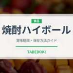 焼酎ハイボール（カクテル）の賞味期限と正しい保存方法