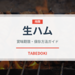 生ハム（肉類）の賞味期限と正しい保存方法