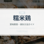 糯米鶏（中華料理）の賞味期限と正しい保存方法