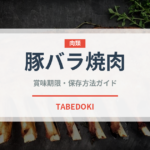 豚バラ焼肉（韓国料理）の賞味期限と正しい保存方法