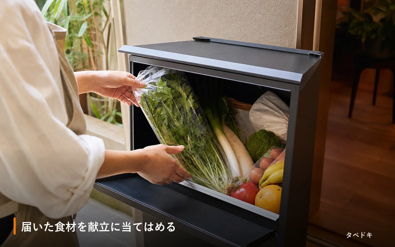 届いた食材を献立に当てはめる
