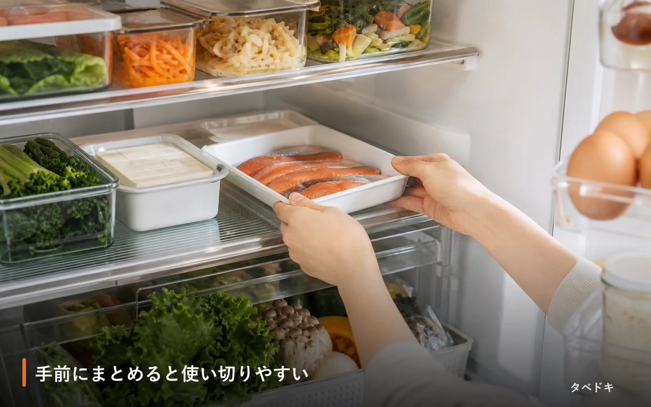 手前にまとめると使い切りやすい