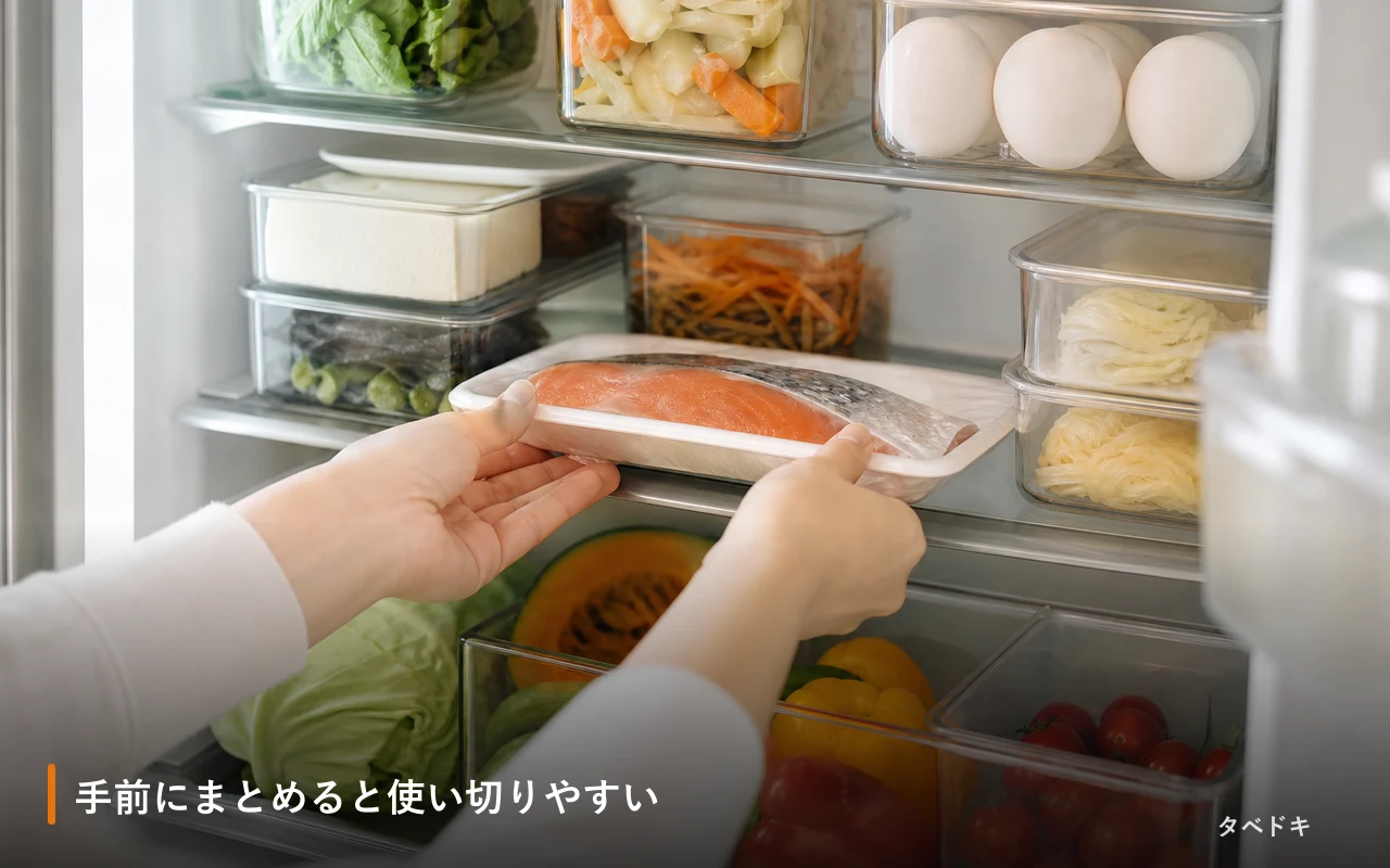 手前にまとめると使い切りやすい