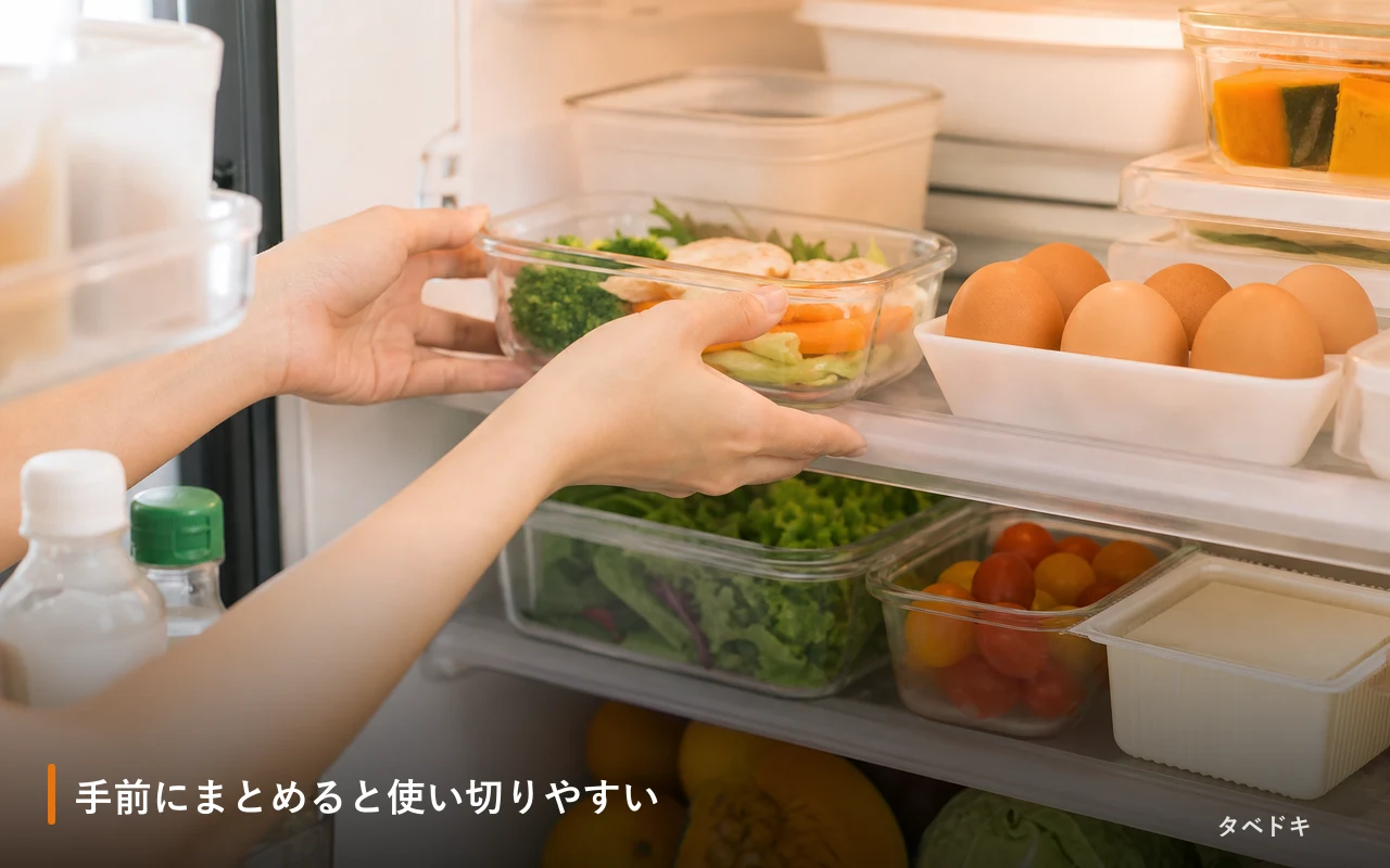 手前にまとめると使い切りやすい