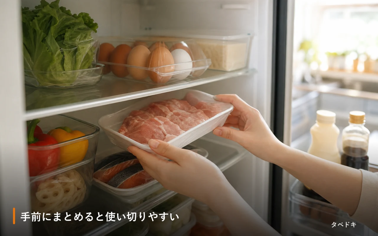 手前にまとめると使い切りやすい