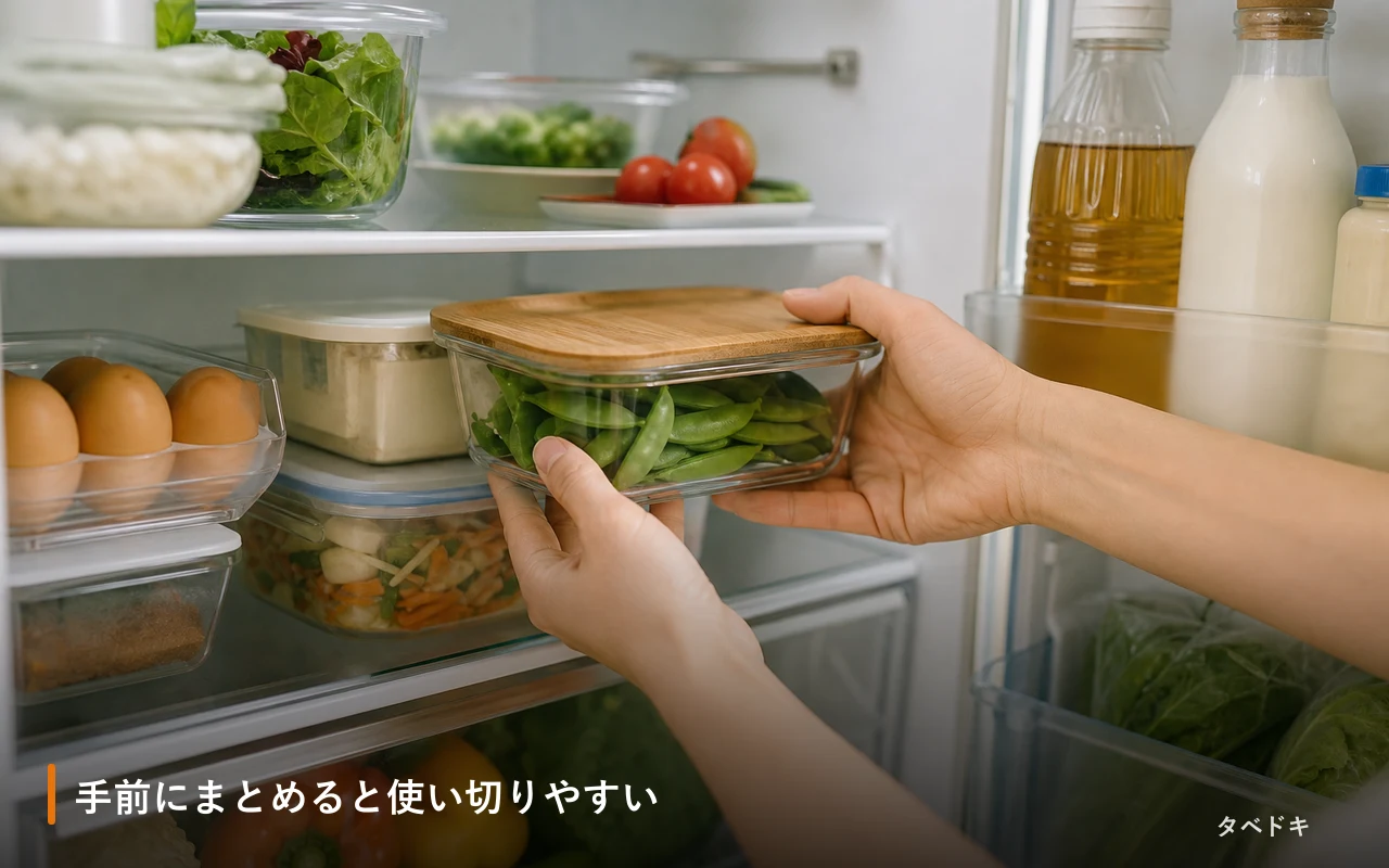 手前にまとめると使い切りやすい