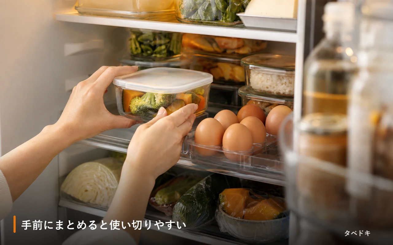 手前にまとめると使い切りやすい
