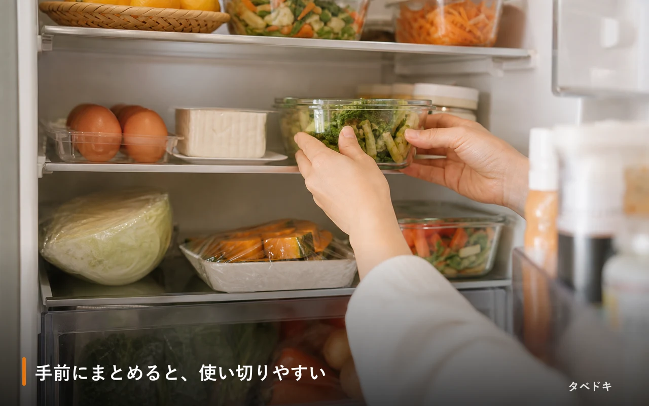 手前にまとめると、使い切りやすい