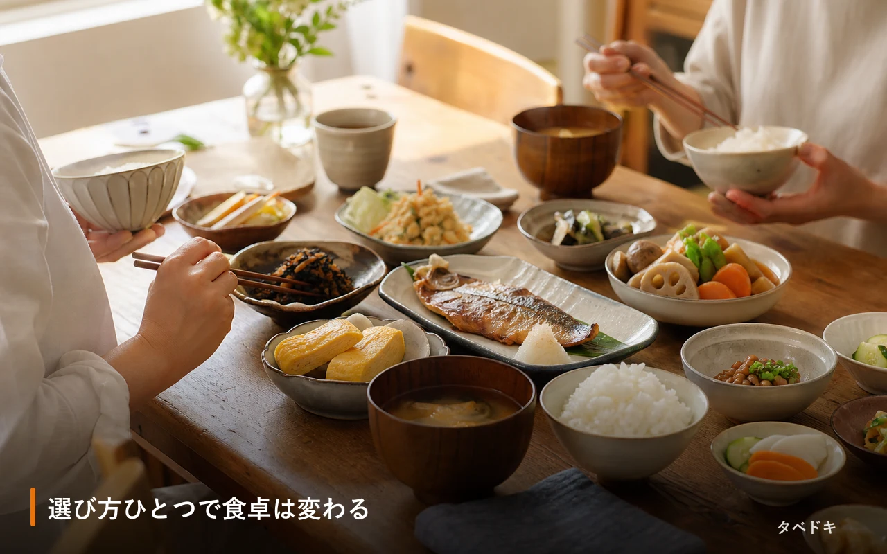 選び方ひとつで食卓は変わる