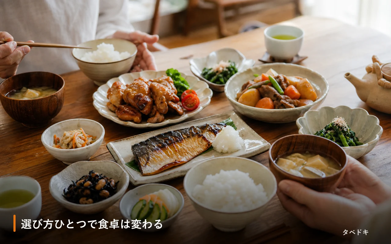 選び方ひとつで食卓は変わる