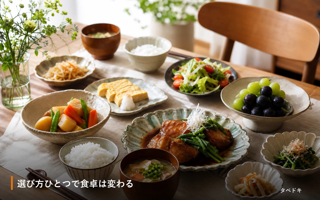 選び方ひとつで食卓は変わる