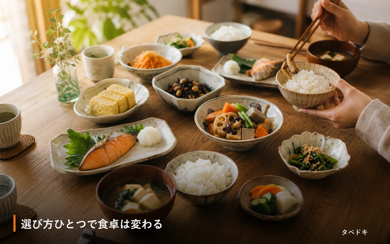 選び方ひとつで食卓は変わる