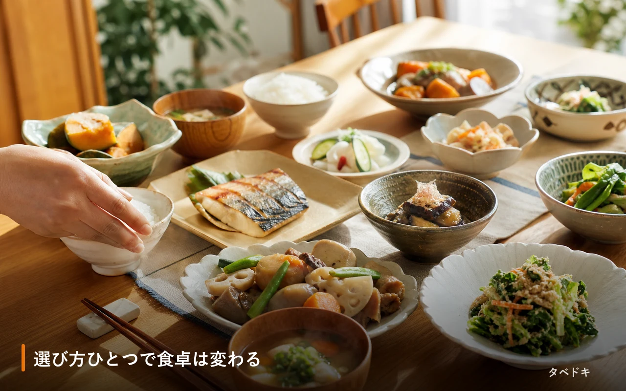 選び方ひとつで食卓は変わる