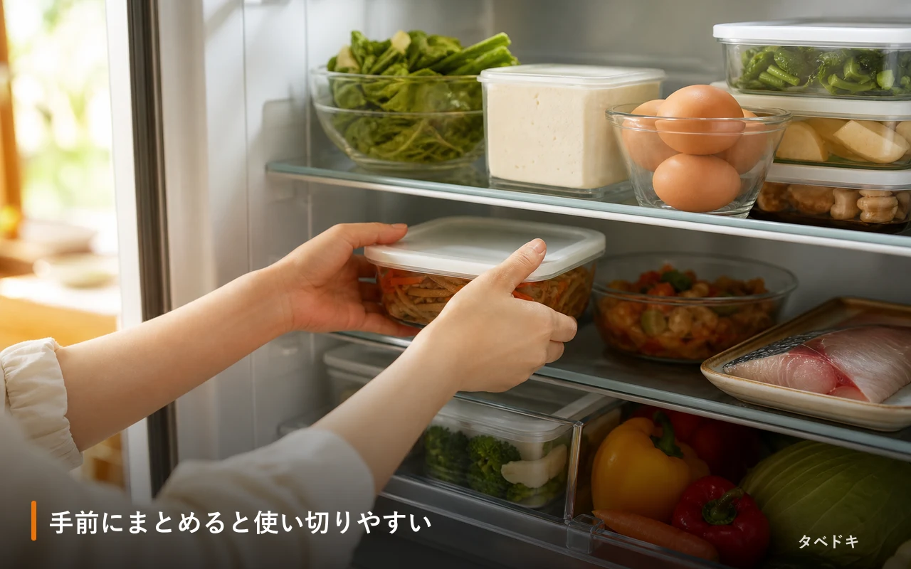手前にまとめると使い切りやすい