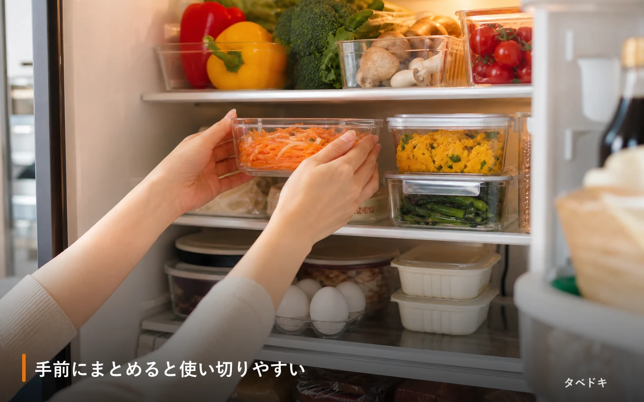 手前にまとめると使い切りやすい