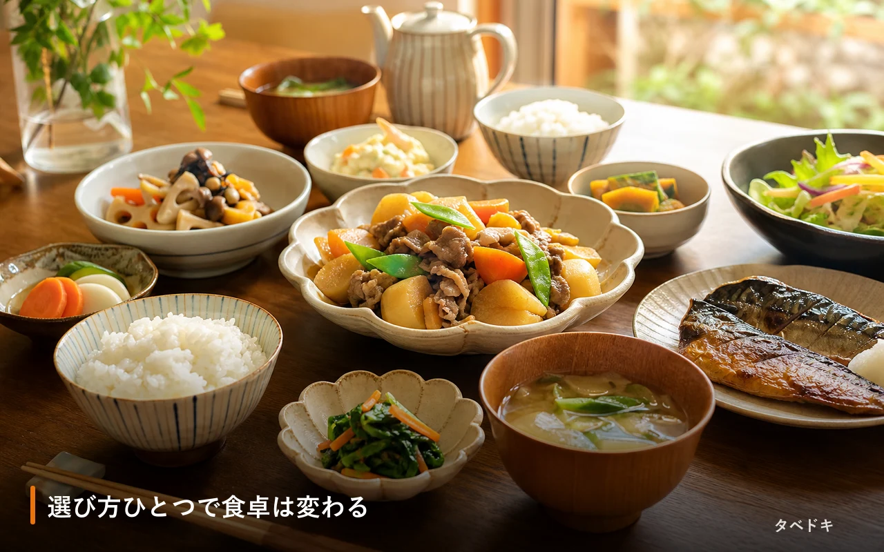 選び方ひとつで食卓は変わる