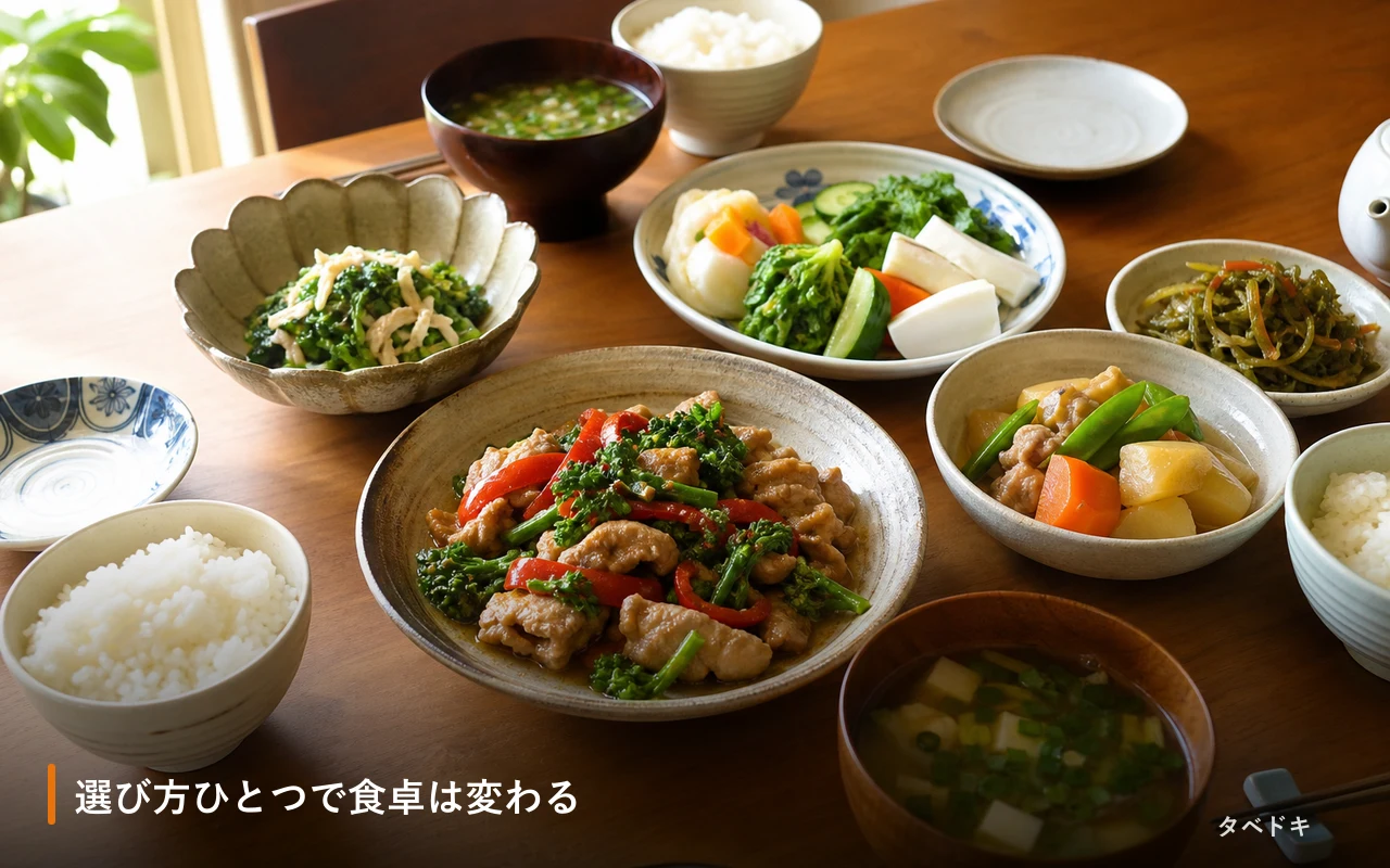 選び方ひとつで食卓は変わる